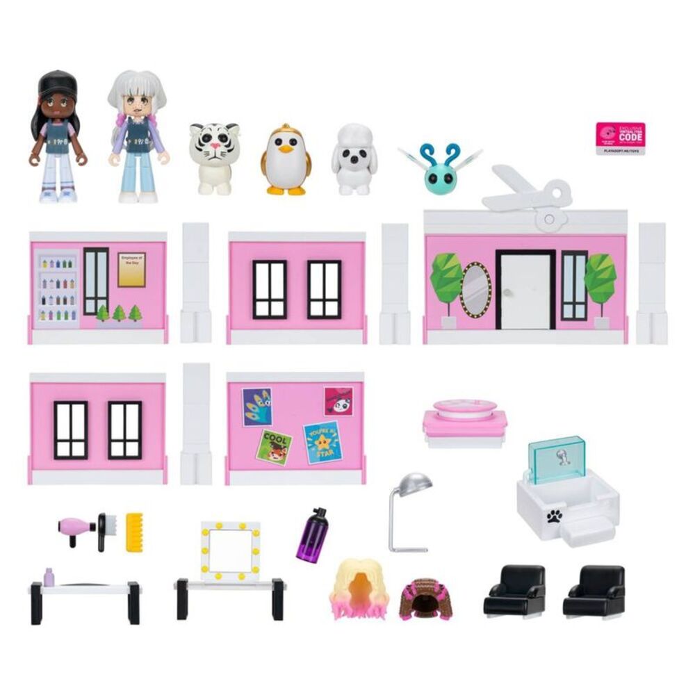 Adopt Me -  Pet Salon Playset with Figures / Code / C Pink